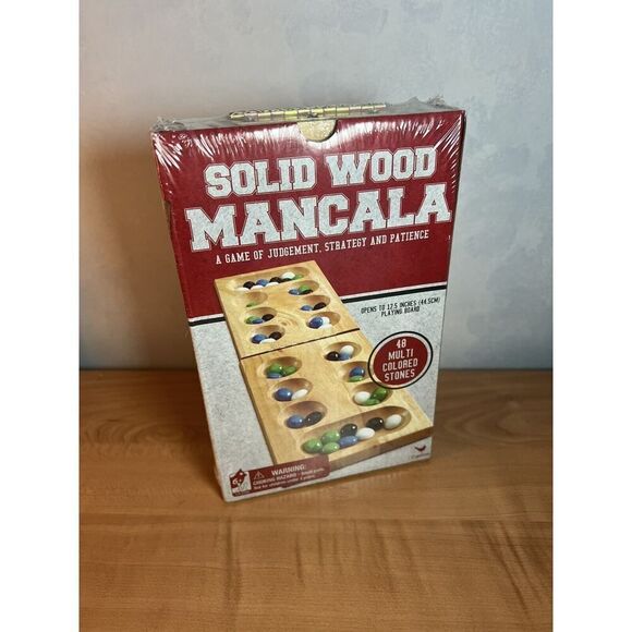 Solid Wood Mancala Game Folding  Cardinal - Picture 1 of 5